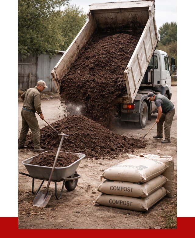Купить компост в Луге от 4330 р. за куб с доставкой | ПРОНЕРУДЛга