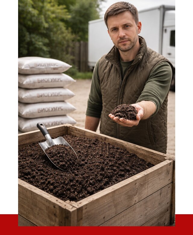 Купить биогумус в Луге с доставкой от 8764 р. за куб | ПРОНЕРУДЛга