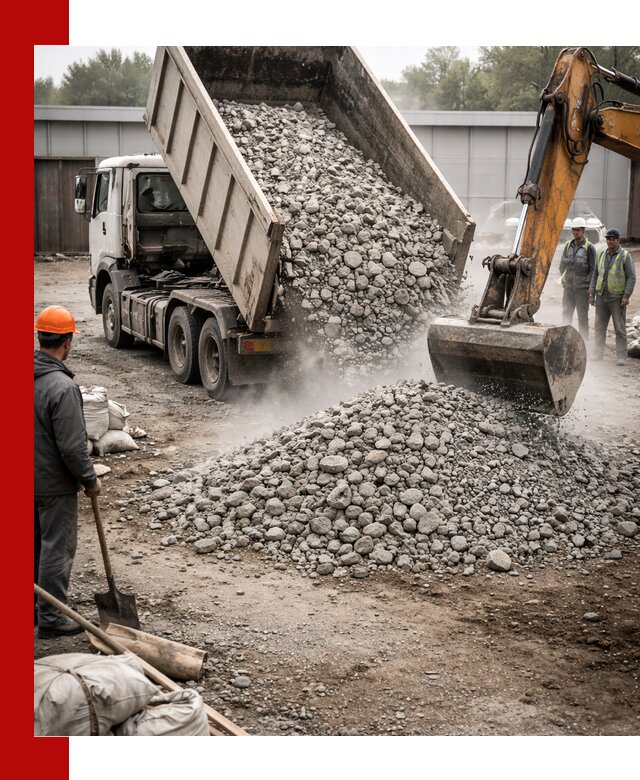Доставка дробленого бетона в Луге оптом и в розницу