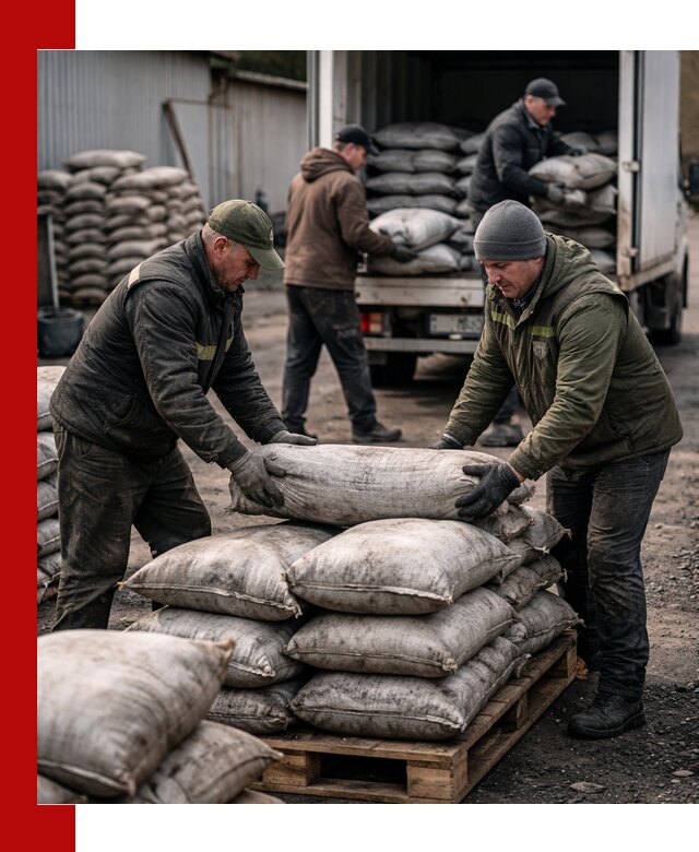 Доставка угля в мешках по выгодным ценам в Луге