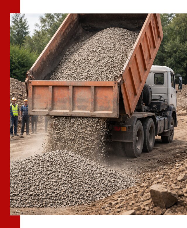 Доставка сыпучих материалов самосвалом в Луге быстро и надежно