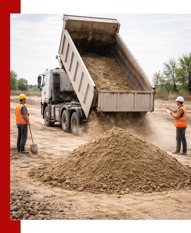 Доставка самосвалом 15 кубов в Луге за город и по городу