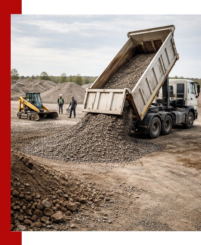 Доставка самосвалом 25 м³ в Луге быстро и надежно