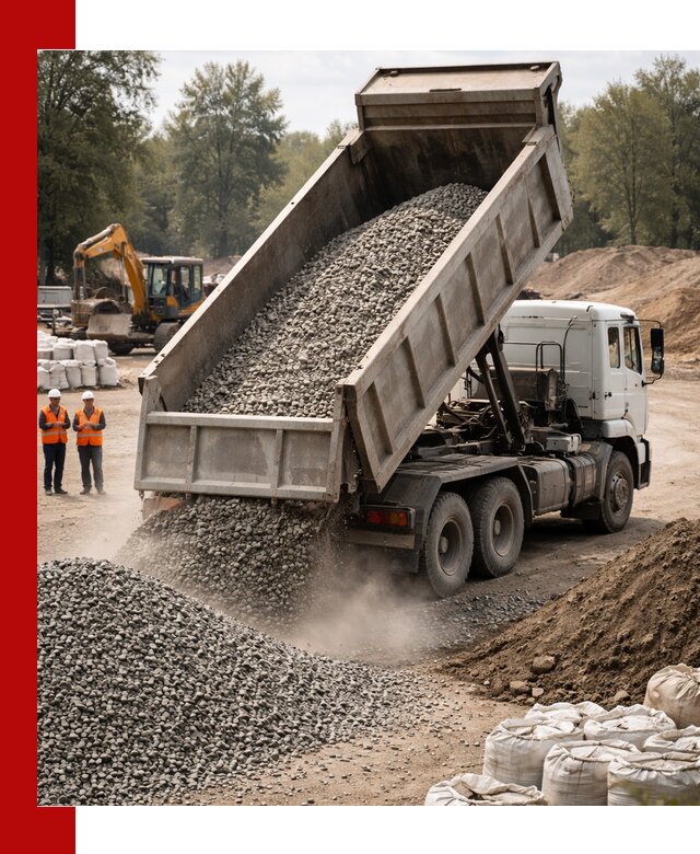 Аренда самосвала в Луге для доставки сыпучих и нерудных материалов