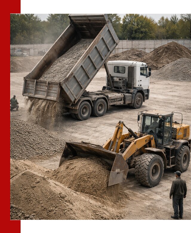 Перевозка сыпучих грузов самосвалами и бортовыми в Луге