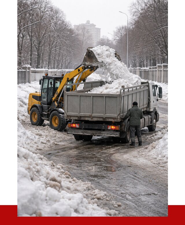 Вывоз снега с погрузкой в Луге от 3609 р. ПРОНЕРУДЛга