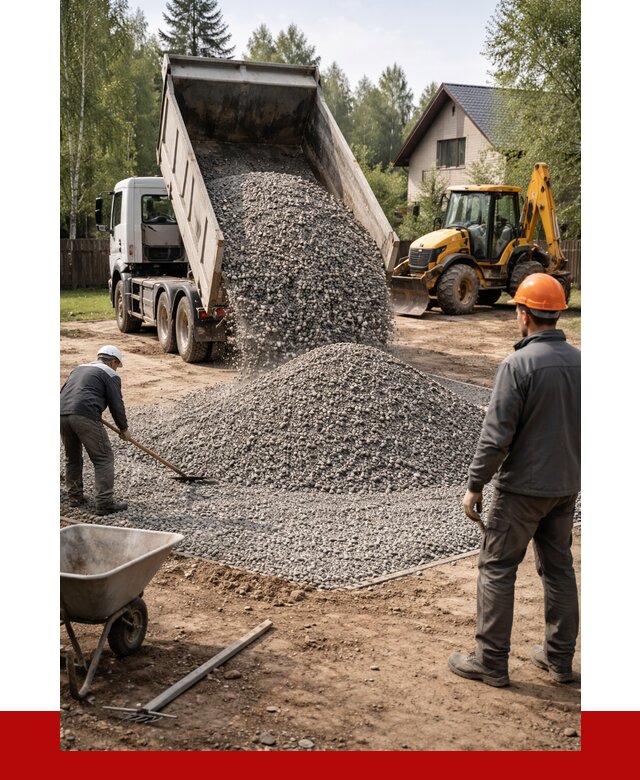 Отсыпка участка щебнем в Луге от 6702 р. ПРОНЕРУДЛга