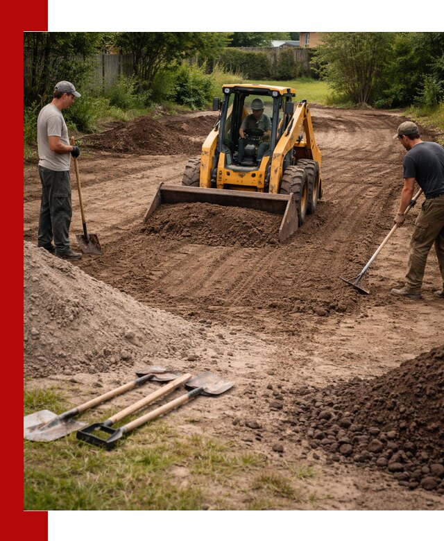 Планировка участка грунтом с вывозом и доставкой в Луге