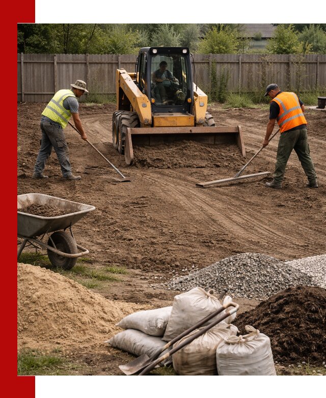 Выравнивание участка под строительство и благоустройство в Луге