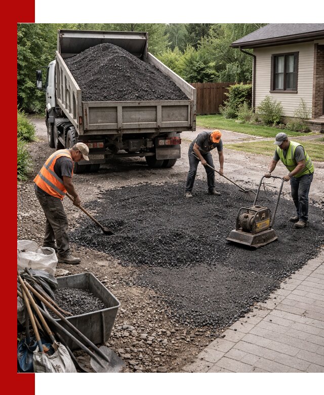 Асфальтовая крошка для двора с доставкой в Луге